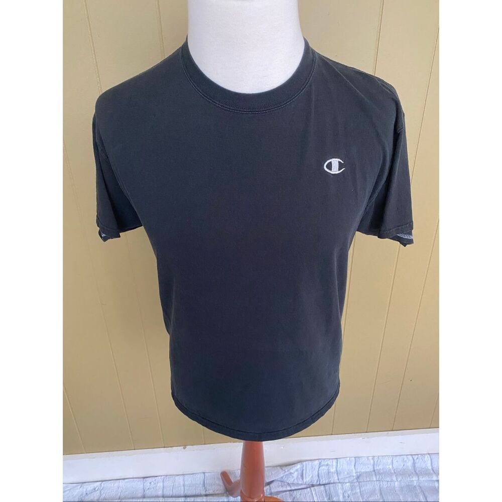 Champion men L short sleeve crewneck t-shirt black